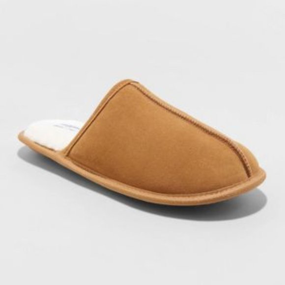 NEW Men's Goodfellow & Co Alex Scuff Slide Leather Slippers - Picture 1 of 4